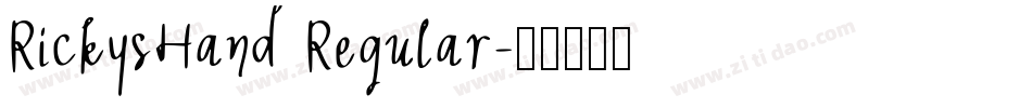 RickysHand Regular字体转换